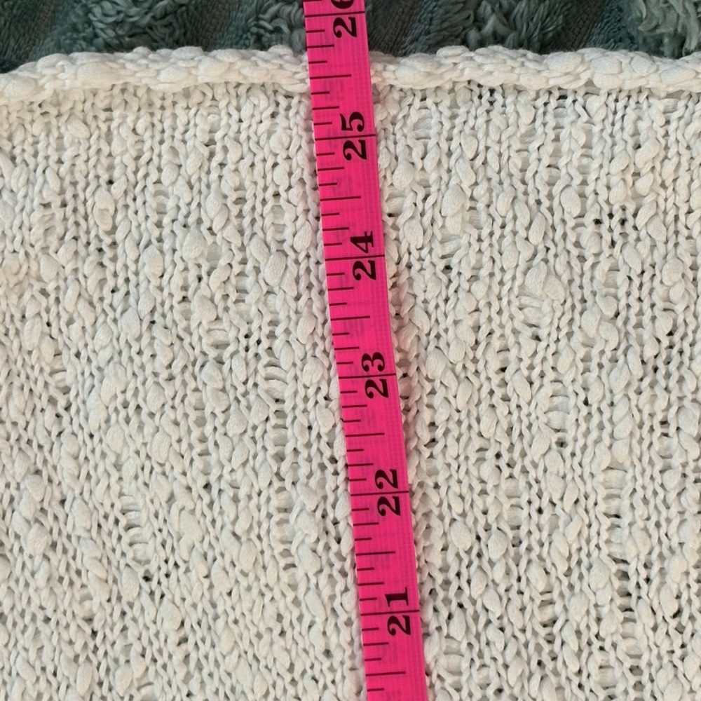 Talbots White Crew Neck Sweater with Textured Knit - Picture 5 of 12